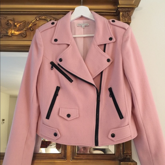 Rebecca Taylor Pink Motorcycle Jacket 
